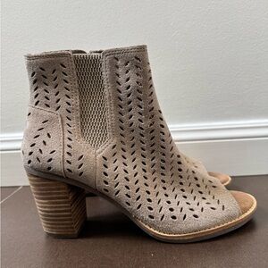 Women's Suede Tan Ankle Boots 3” Heel